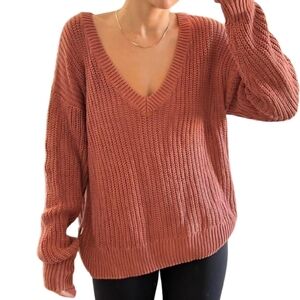 PINK Victoria’s Secret Oversized Crochet‎ Jumper/Sweater Size XS